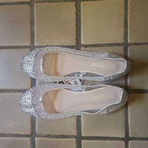 Deblossom white sheer flats